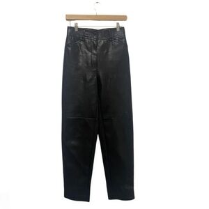 Wilfred | Aritzia Black Vegan/Faux Leather Funk High-Rise Pants Size 4
